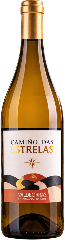 Botella de Camiño das Estrelas, vino blanco de la D.O. Valdeorras