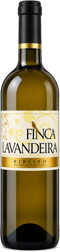 Botella de Finca Lavandeira blanco, vino blanco joven de la D.O. Ribeiro