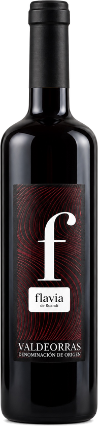 Botella de Flavia de Roandi, vino tinto joven de mencía de la D.O. Valdeorras