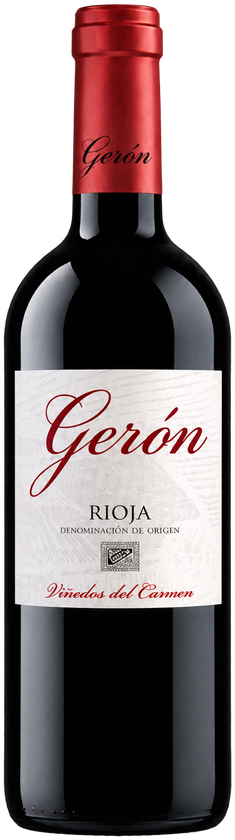 Botella de Gerón Crianza, vino tinto de la D.O. Rioja