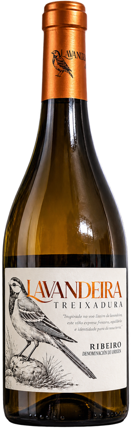 Botella de Gran Lavandeira Treixadura, vino blanco de la D.O. Ribeiro