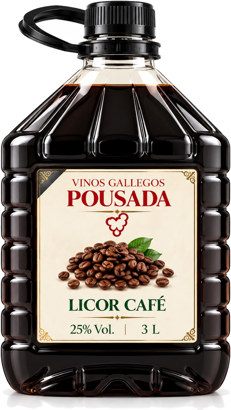 Botella de licor de café Vinos Gallegos Pousada